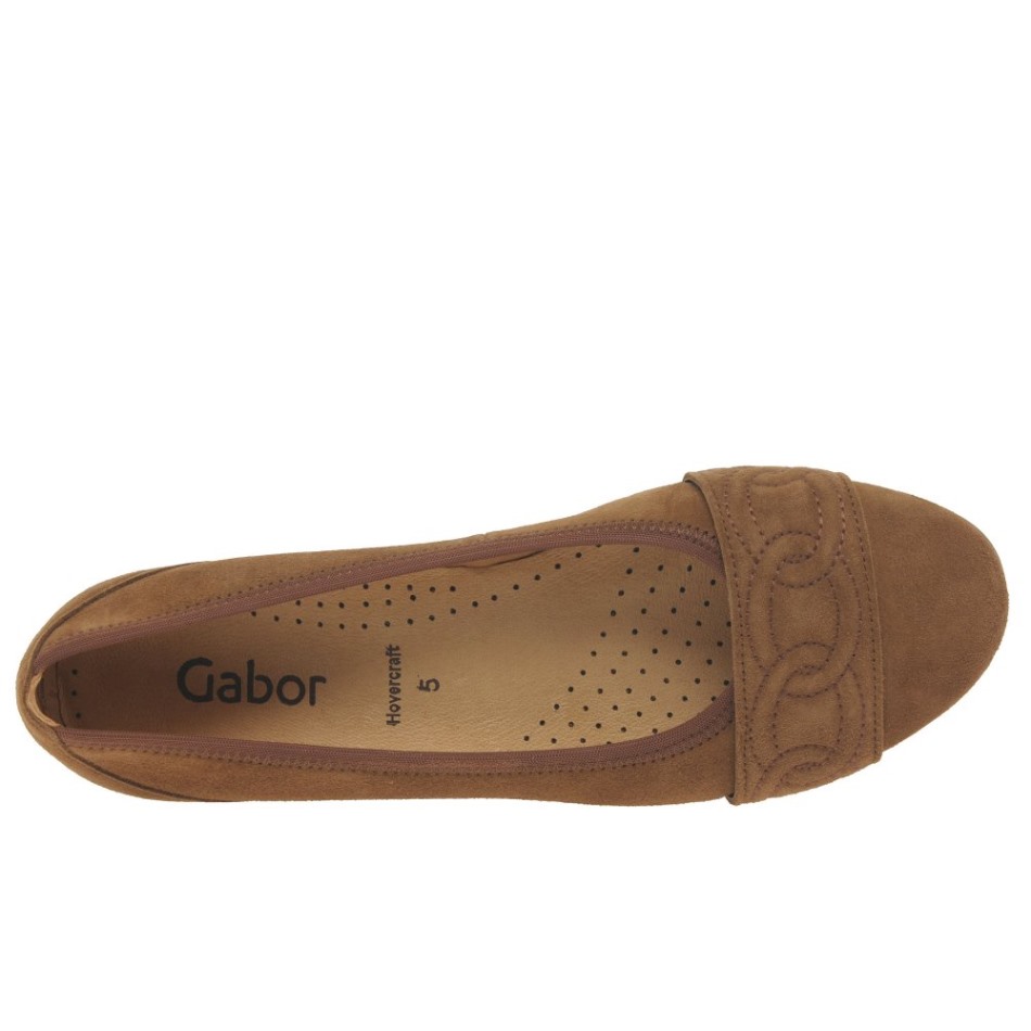 Ressemblance Dames Chaussures Gabor | Nouveau Daim Whisky Exclusif